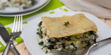 лазанья с курицей и овощами