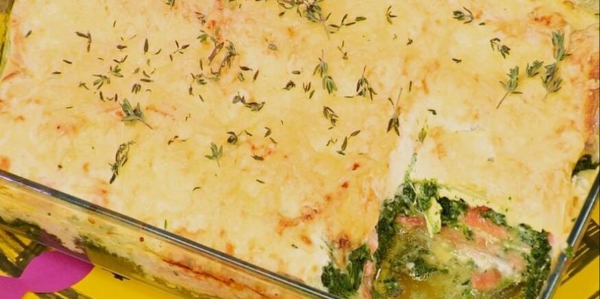 Рецепт лазаний с семгой и шпинатом