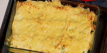 лазанья с семгой и шпинатом