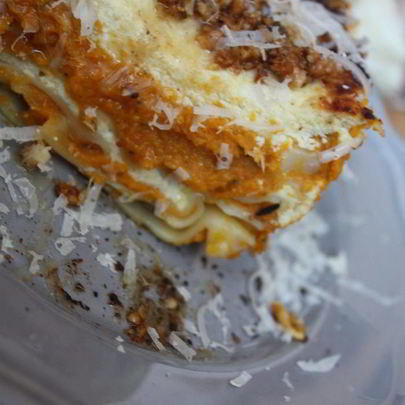 Лазанья с тыквой и рикоттой