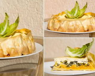 Лазанья с тыквой, шпинатом и рикоттой