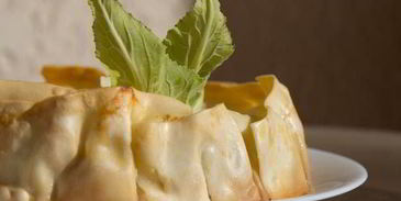 лазанья с тыквой, шпинатом и рикоттой