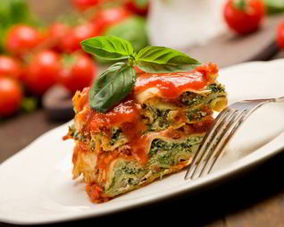 Лазанья со шпинатом и рикоттой