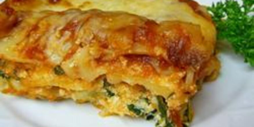 Рецепт вегетарианской лазанья со шпинатом