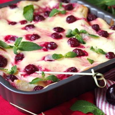 Ягодно-творожная лазанья