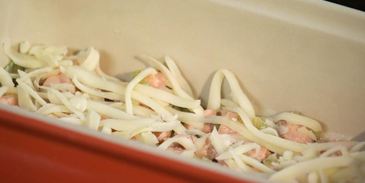 зеленая лазанья с рыбой