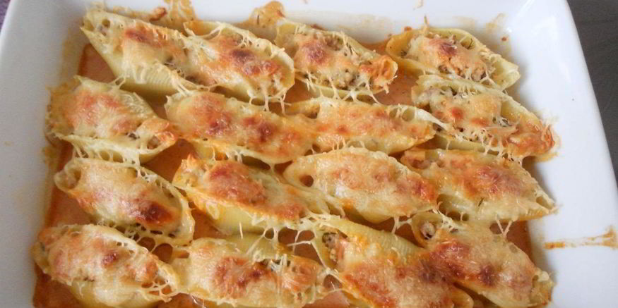 Рецепт макарон больших ракушки с фаршем