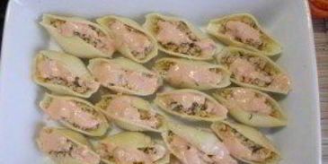 макароны большие ракушки с фаршем