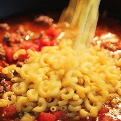 Макароны на сковороде