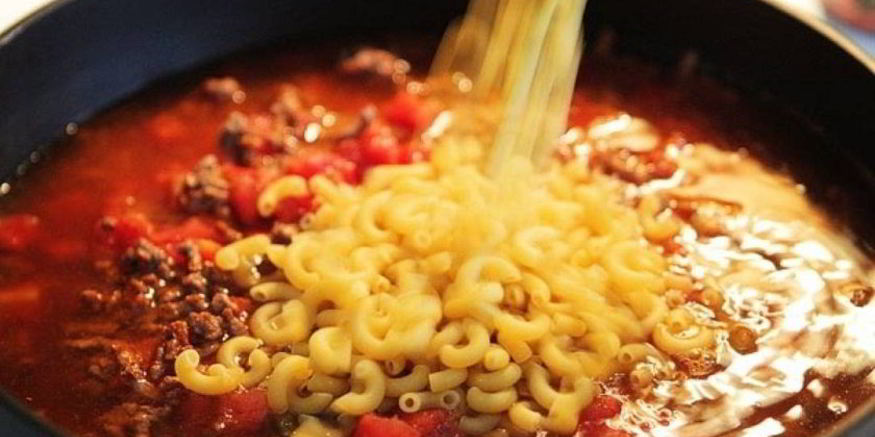 Рецепт макарон на сковороде