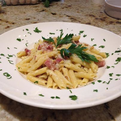 Паста карбонара со сливками