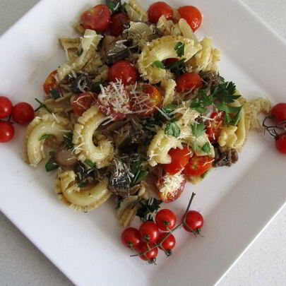 Паста с копченой мойвой