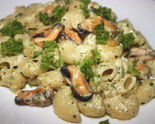 Паста с мидиями