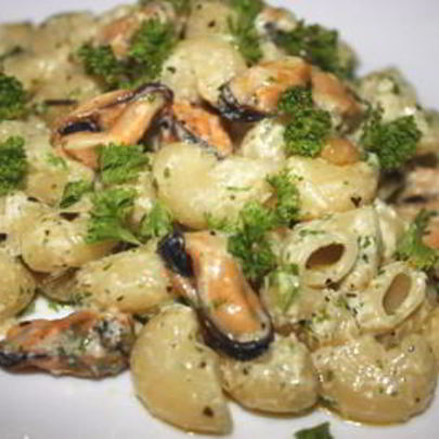 Паста с мидиями