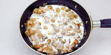 паста с рыбой в сливочном соусе