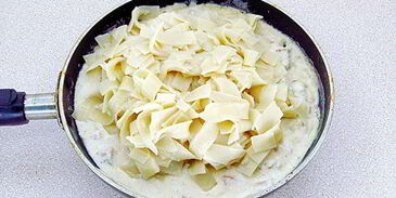 паста с рыбой в сливочном соусе