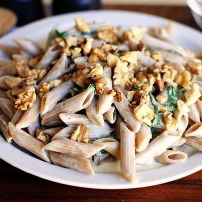 Паста с соусом из голубого сыра