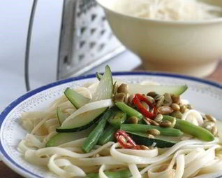 Паста с цукини и стручковой фасолью