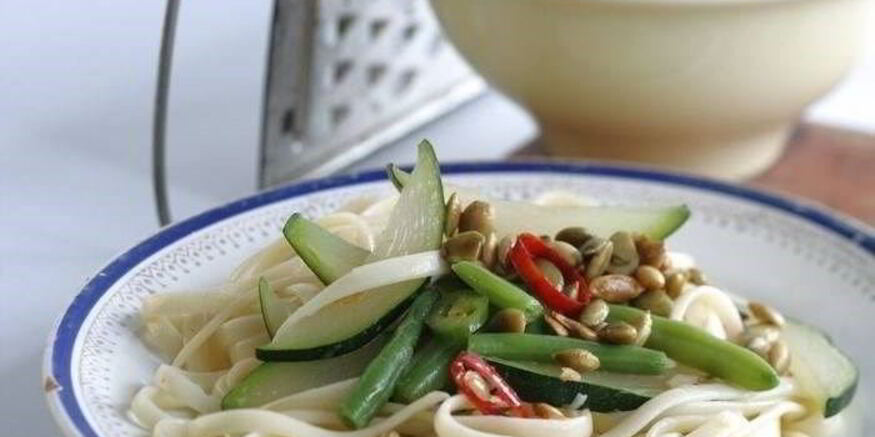 Рецепт пасты с цукини и стручковой фасолью
