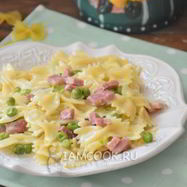 Рецепт Пасты с ветчиной в сливочном соусе
