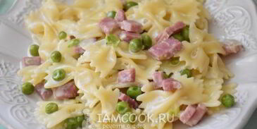 паста с ветчиной в сливочном соусе