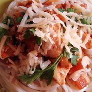 Рецепт Спагетти с курицей и ананасами