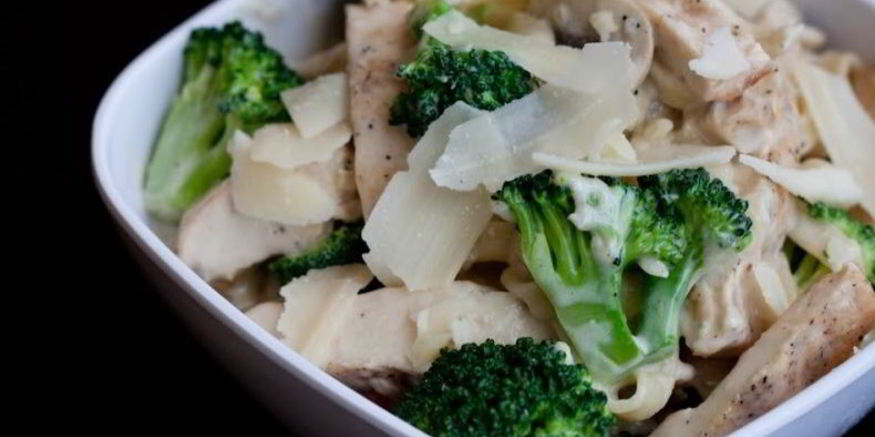 Рецепт спагетти с курицей и грибами