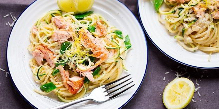 Рецепт спагетти с семгой