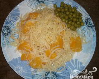 Спагетти с тыквой и имбирем