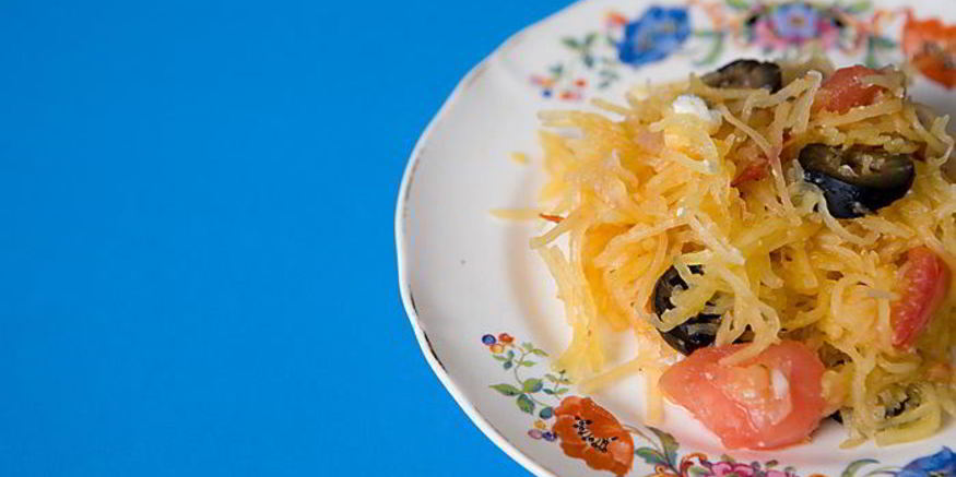 Рецепт запеченного кабачка-спагетти с фетой