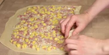 ханума с фаршем и картошкой