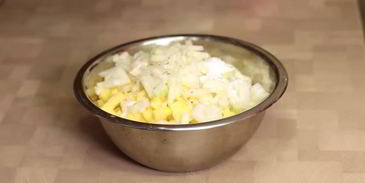 ханума с фаршем и картошкой