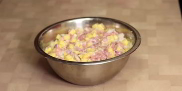 ханума с фаршем и картошкой