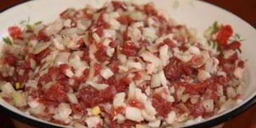 манты из рубленого мяса