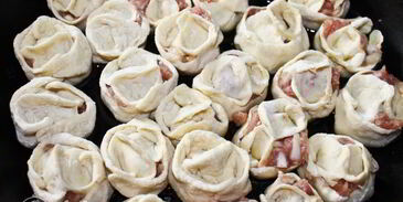 манты на сковороде