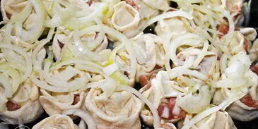 манты на сковороде