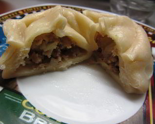 Манты с говяжьим мясом и картофелем