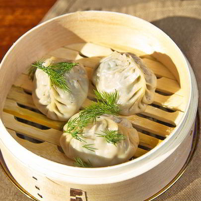 Манты с грибами