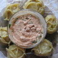 Рецепт Мантов с картошкой и салом