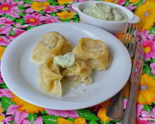 Манты с курицей