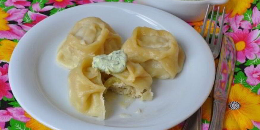 Рецепт мантов с курицей