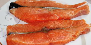 манты с семгой и шафраном