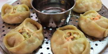 манты с семгой и шафраном