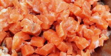 манты с семгой и шафраном