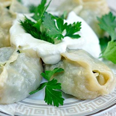 Манты со шпинатом