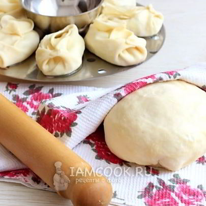 Тесто на манты без яиц