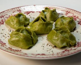 Зеленые манты с тыквой