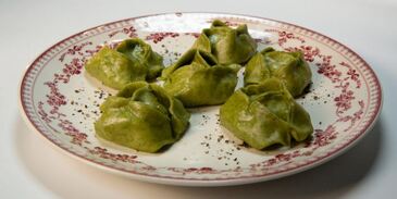 зеленые манты с тыквой