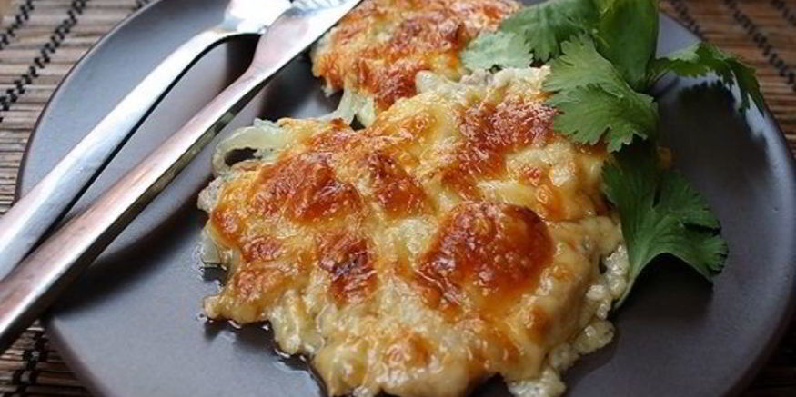 Рецепт мяса по-французски с брынзой