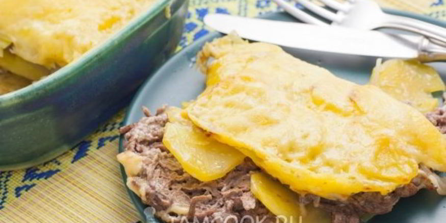 Рецепт мяса по-французски с фаршем